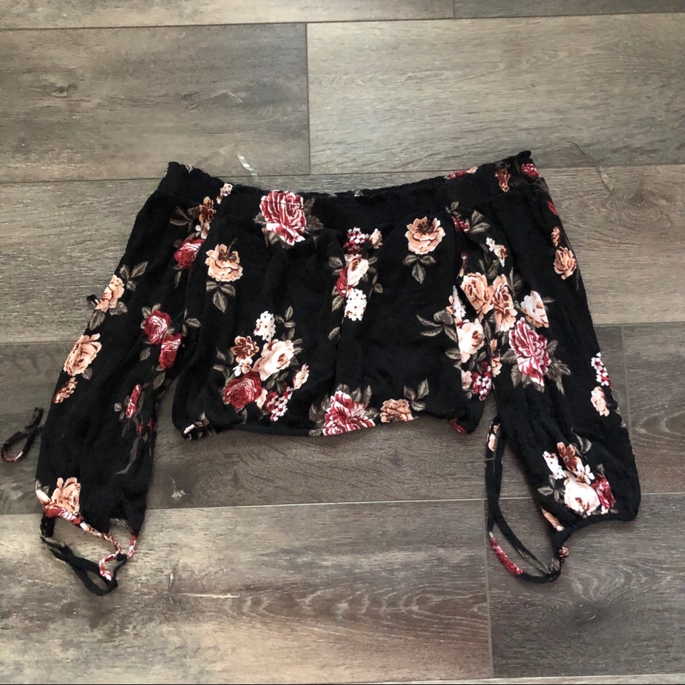 off the shoulder floral top